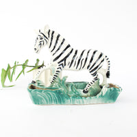 Ceramic Midcentury Zebra Planter