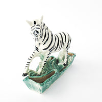 Ceramic Midcentury Zebra Planter