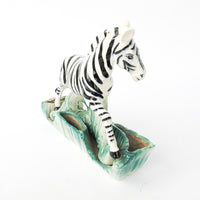 Ceramic Midcentury Zebra Planter