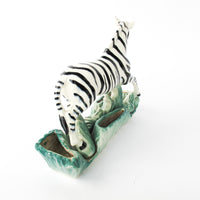 Ceramic Midcentury Zebra Planter