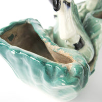 Ceramic Midcentury Zebra Planter