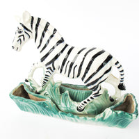 Ceramic Midcentury Zebra Planter