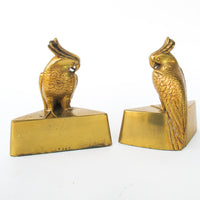 Set of 2 JP Jennings Brass Parrot Art Deco Bookends