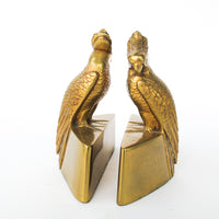 Set of 2 JP Jennings Brass Parrot Art Deco Bookends