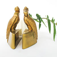 Set of 2 JP Jennings Brass Parrot Art Deco Bookends