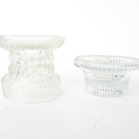 Glass Candle Holders - 2 Available & Sold Separately