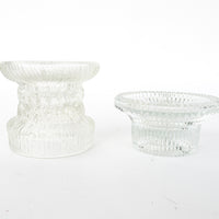 Glass Candle Holders - 2 Available & Sold Separately