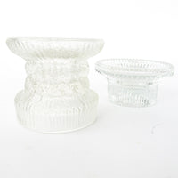 Glass Candle Holders - 2 Available & Sold Separately