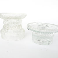 Glass Candle Holders - 2 Available & Sold Separately