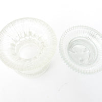 Glass Candle Holders - 2 Available & Sold Separately