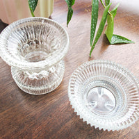 Glass Candle Holders - 2 Available & Sold Separately