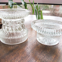 Glass Candle Holders - 2 Available & Sold Separately