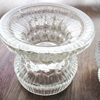 Glass Candle Holders - 2 Available & Sold Separately