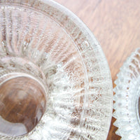 Glass Candle Holders - 2 Available & Sold Separately