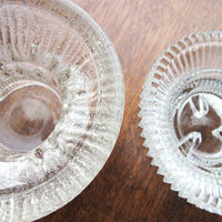 Glass Candle Holders - 2 Available & Sold Separately