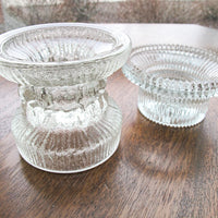 Glass Candle Holders - 2 Available & Sold Separately