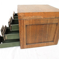 Wood File Card Cabinet with 6 Drawers