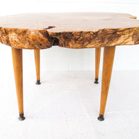Midcentury Wood Slab Coffee Table