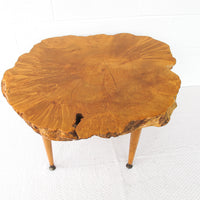 Midcentury Wood Slab Coffee Table