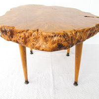 Midcentury Wood Slab Coffee Table