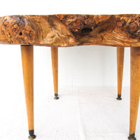 Midcentury Wood Slab Coffee Table