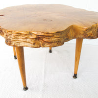 Midcentury Wood Slab Coffee Table