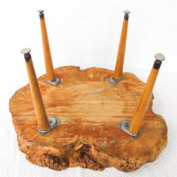 Midcentury Wood Slab Coffee Table