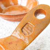 3 Ceramic Serving Dishes with Handles - Orange/Brown