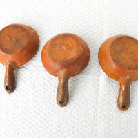 3 Ceramic Serving Dishes with Handles - Orange/Brown