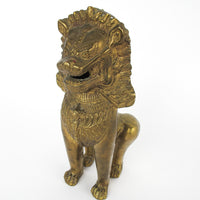 Thai Brass Lion Statue Sculpture