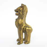 Thai Brass Lion Statue Sculpture
