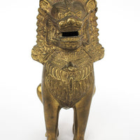 Thai Brass Lion Statue Sculpture