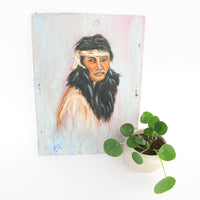 Vintage Portrait Painting Yucca Valley California