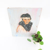 Vintage Portrait Painting Yucca Valley California