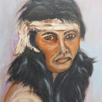 Vintage Portrait Painting Yucca Valley California