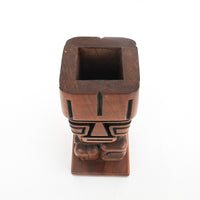 Midcentury Palm Springs Carved Wood Tiki Holder