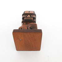 Midcentury Palm Springs Carved Wood Tiki Holder
