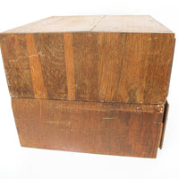 Four Drawer Wood Index Cabinet Card Catalog