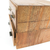 Four Drawer Wood Index Cabinet Card Catalog