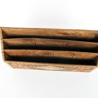 Teak Wood Desk Letter Organizer