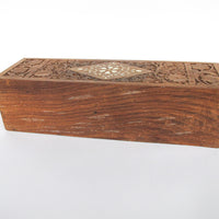 Teak Wood Desk Letter Organizer