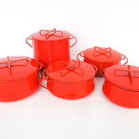 Dansk Red Enameled Cast iron Baking Dishes with Lids (Sold Individually)