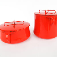 Dansk Red Enameled Cast iron Baking Dishes with Lids (Sold Individually)