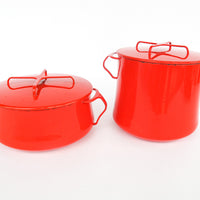 Dansk Red Enameled Cast iron Baking Dishes with Lids (Sold Individually)