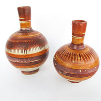 Tonala Ceramic Vases from Mexico - Set of 2