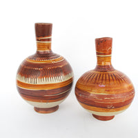 Tonala Ceramic Vases from Mexico - Set of 2