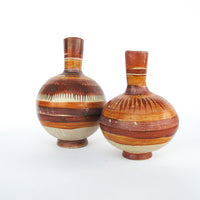 Tonala Ceramic Vases from Mexico - Set of 2