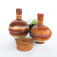Tonala Ceramic Vases from Mexico - Set of 2