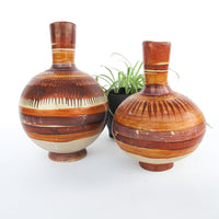 Tonala Ceramic Vases from Mexico - Set of 2