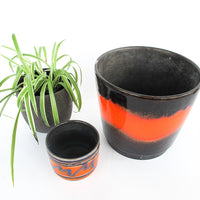 Volcano Glaze West German and Midcentury Pottery Ceramic Plant Pots